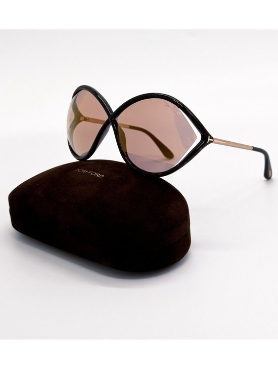 New Tom Ford Liora TF528 52Z  Havana Brown Oversized Women Sunglasses Authentic main image 5